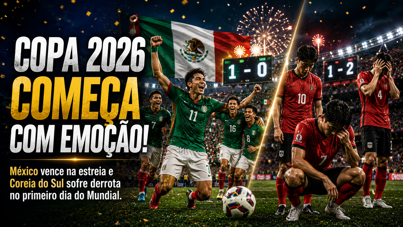 O primeiro dia do Mundial teve estádio lotado, torcida em festa e jogos que já mexeram...